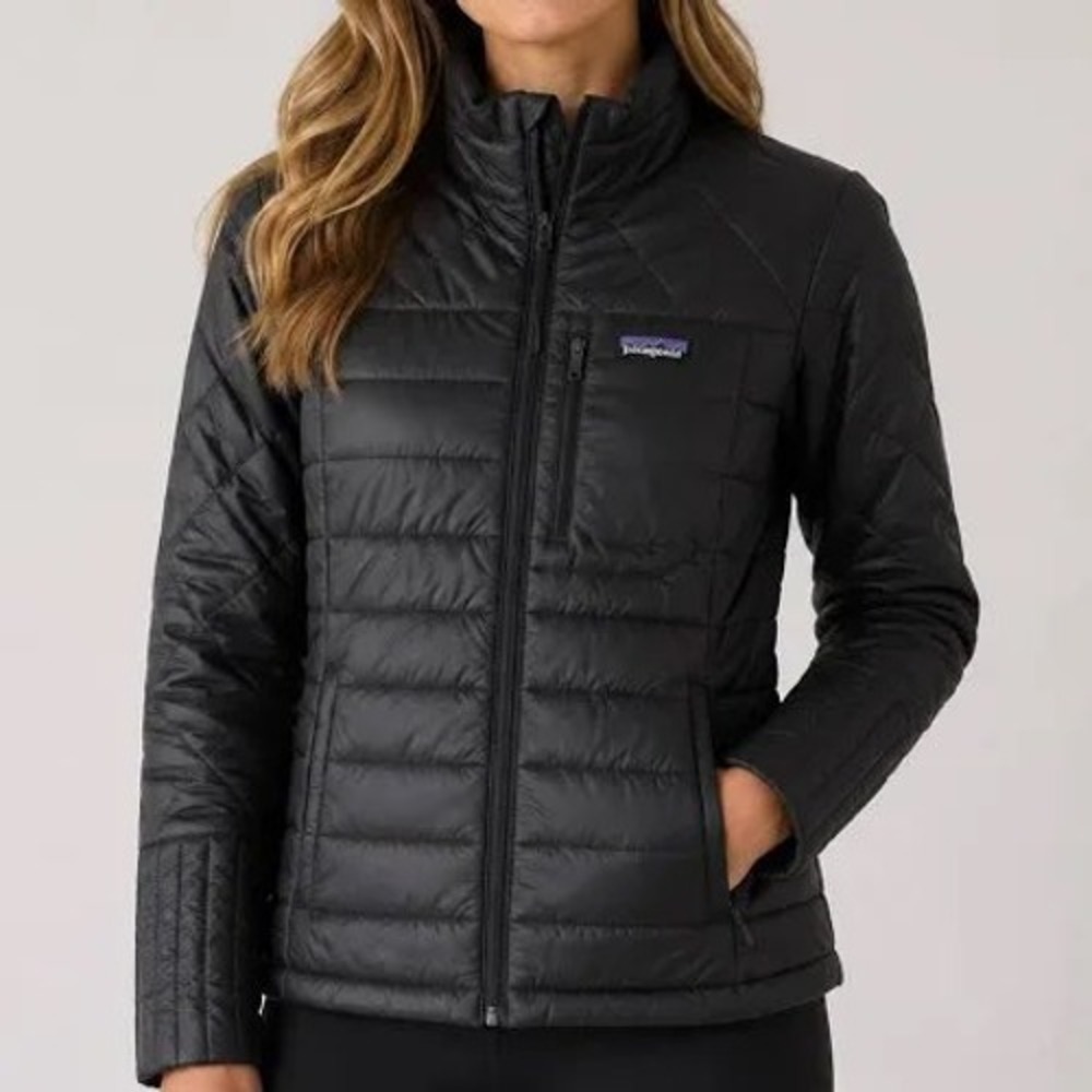 Patagonia Womens Radalie Jacket Black Quilted Puffer Insulated Small
